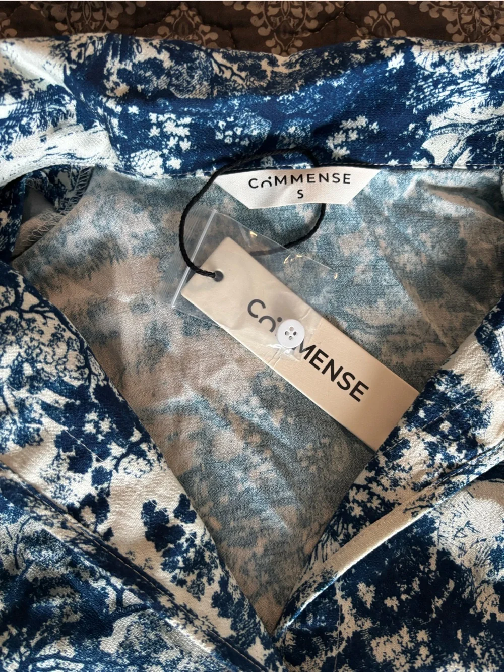 Commense [The Dior Set] Printed Contrast Trim Short Set NWT Small